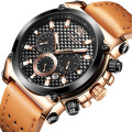 OLEVS 9906 Men Sport Watches Men Leather Band Brand Luxury Military Business Retro Male Clock Fashion Chronograph Wristwatch